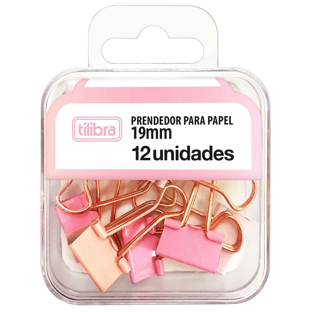 Prendedor-de-Papel-19mm-Rosa-Pastel-Tilibra-12-Unidades