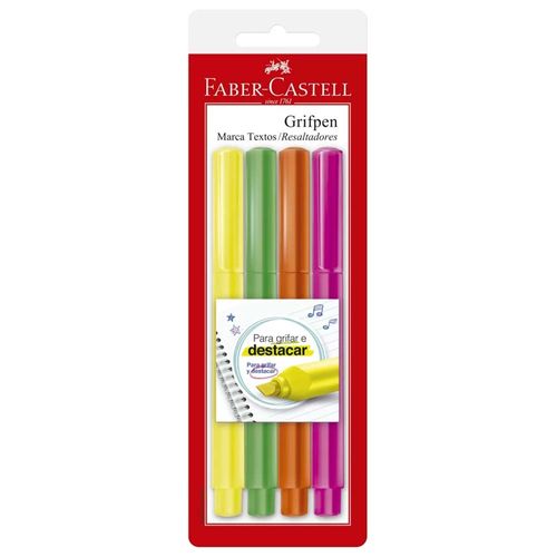 Caneta-Marca-Texto-4-Cores-Grifpen-Faber-Castell