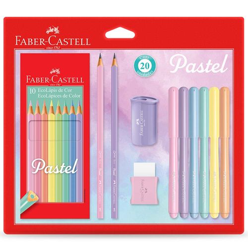 Kit-Escolar-20-Pecas-Tom-Pastel-Faber-Castell