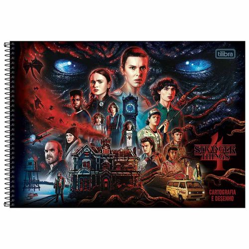 Caderno-de-Cartografia-Stranger-Things-80-Folhas-Tilibra