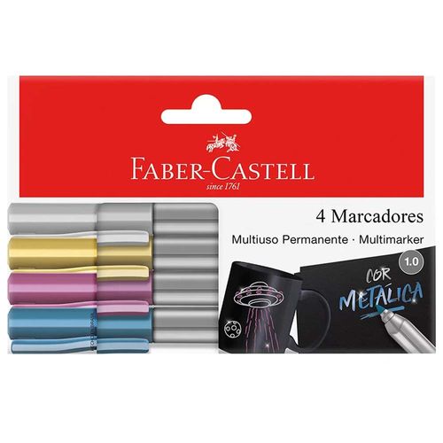 Marcador-Permanente-4-Cores-Multiuso-1.0-Faber-Castell