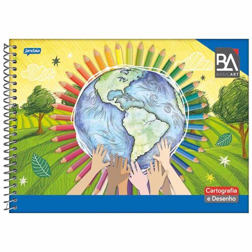 Caderno-de-Cartografia-Basic-Art-96-Folhas-Jandaia