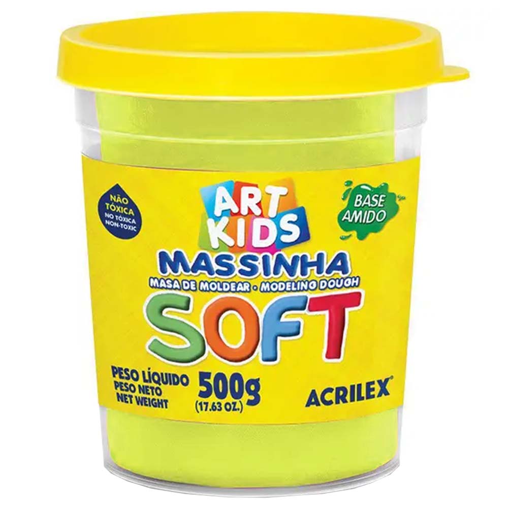 Massinha-de-Modelar-500g-Soft-102-Amarelo-Limao-Acrilex