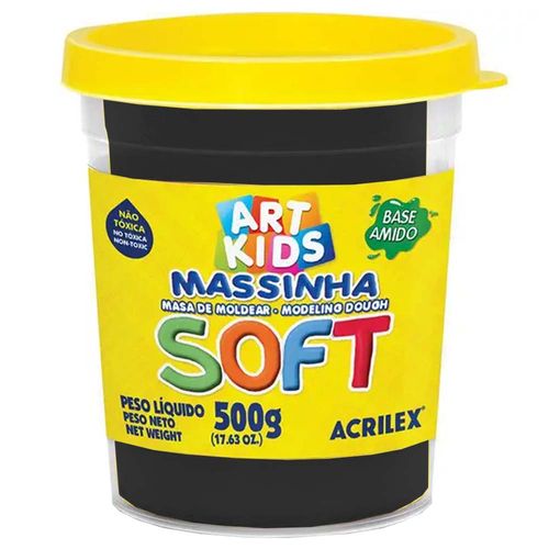 Massinha-de-Modelar-500g-Soft-520-Preto-Acrilex