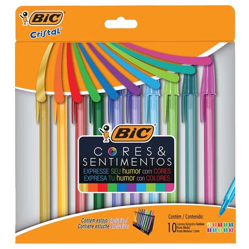 Caneta-Esferografica-10-Cores-Bic-Cristal-Cores-e-Sentimentos