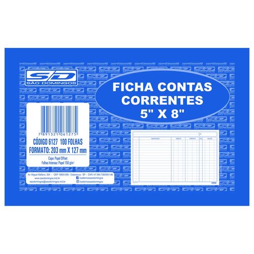 Ficha-Contas-Correntes-5x8-Sao-Domingos-100-Folhas