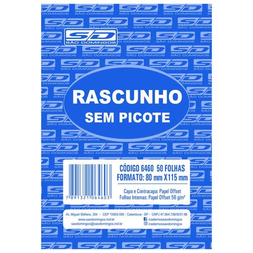 Rascunho-sem-Picote-80x115mm-Sao-Domingos-50-Folhas