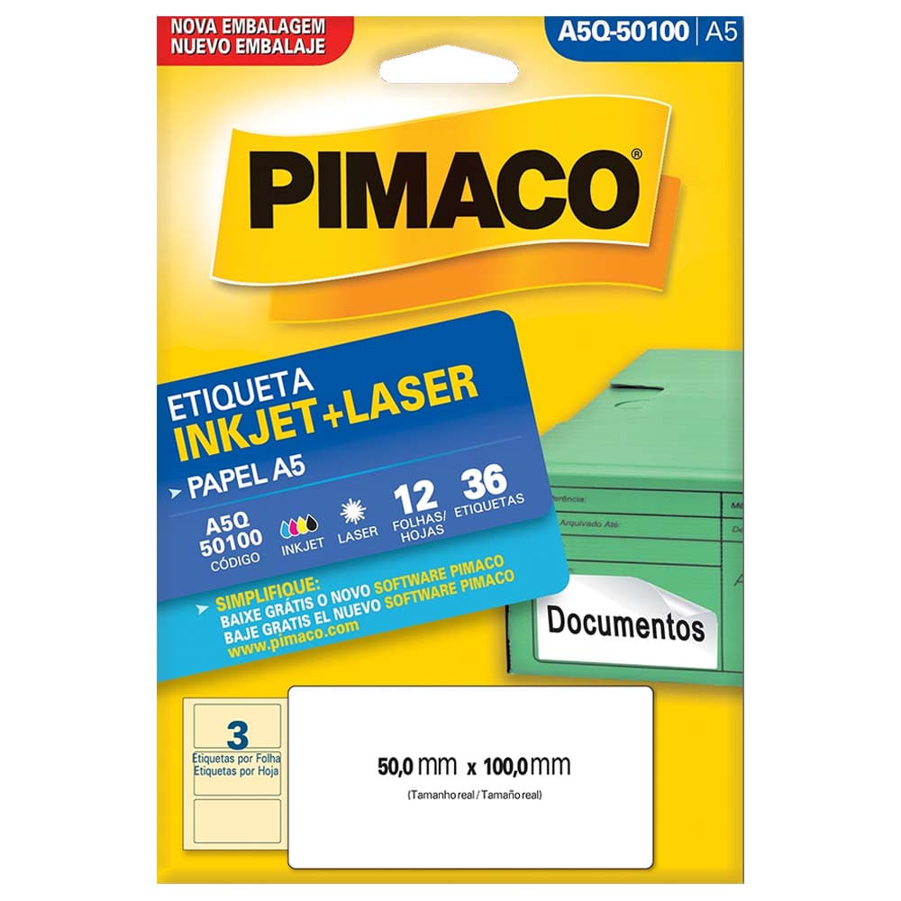 Etiqueta-Pimaco-A5-Inkjet---Laser-50x100mm-12-Folhas-A5Q-50100