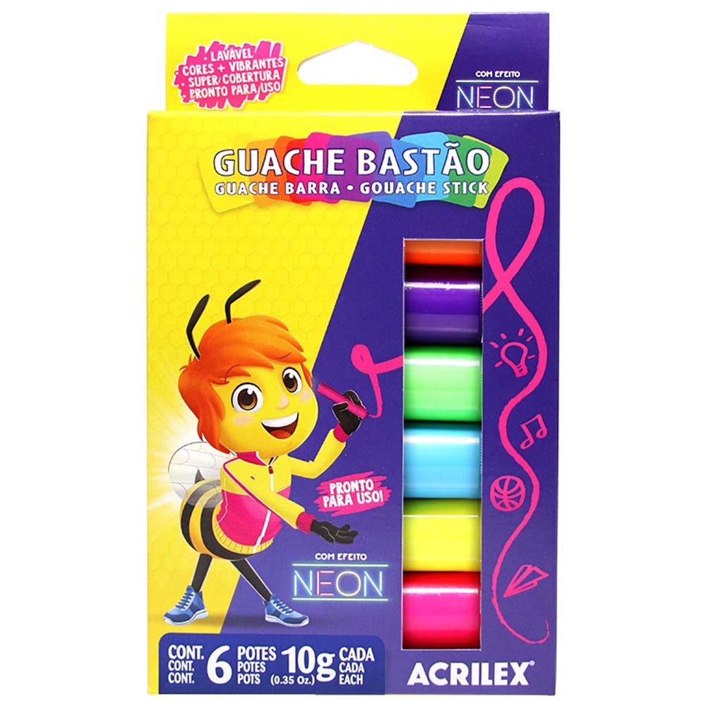 Tinta-Guache-em-Bastao-6-Cores-Neon-Acrilex