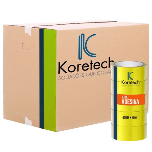 Fita-Adesiva-Transparente-45mm-x-40m-Koretech-100-Unidades