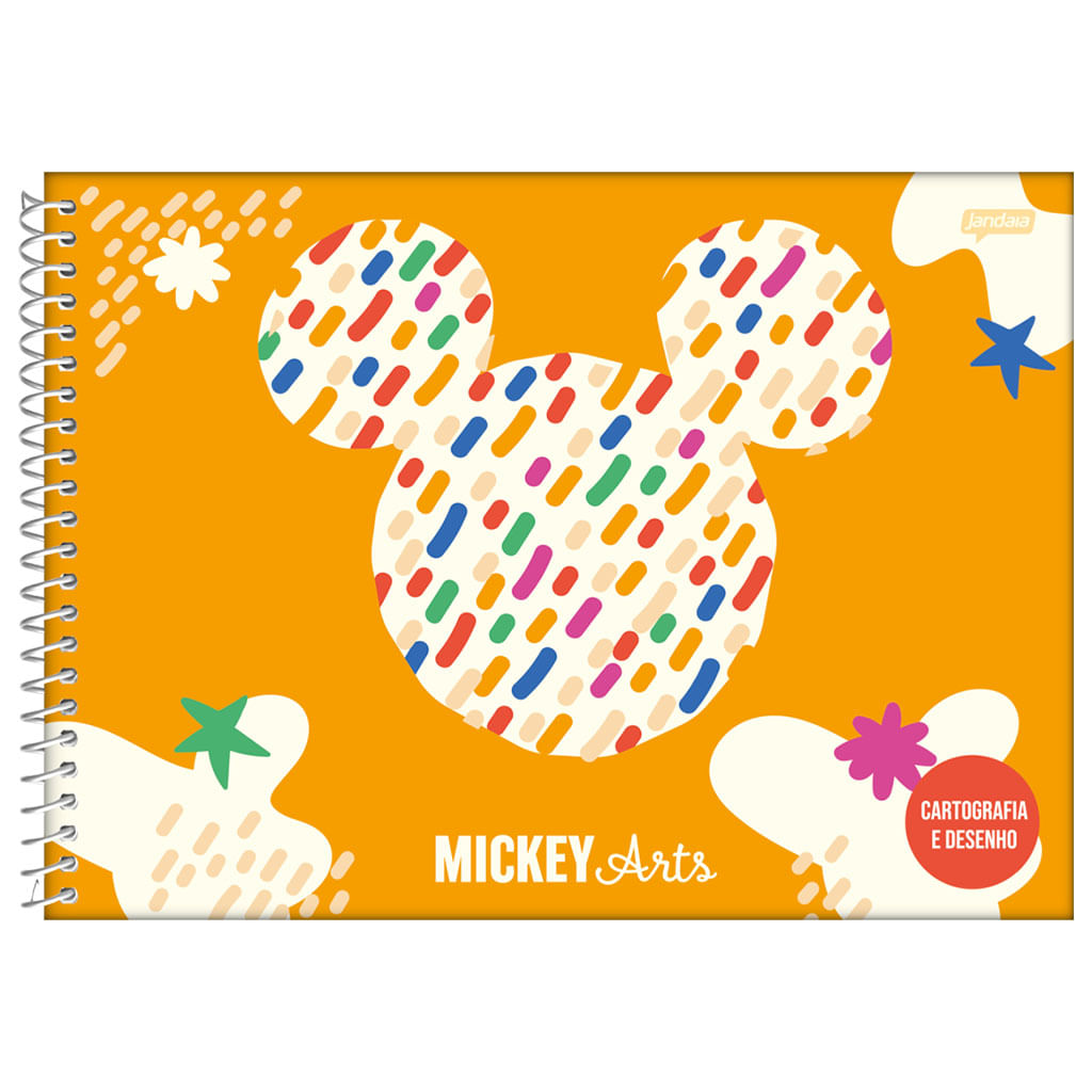 Caderno-de-Cartografia-Mickey-Arts-80-Folhas-Jandaia
