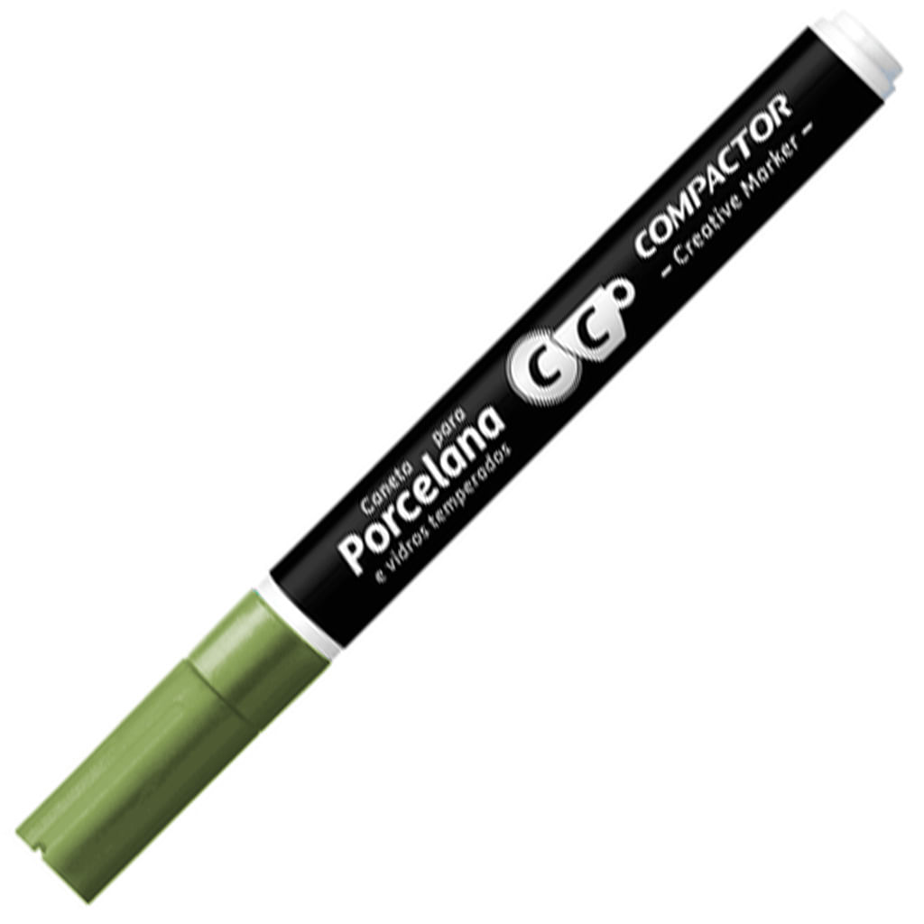Marcador-de-Porcelana-3.0mm-Creative-Marker-Verde-Metalico-Compactor