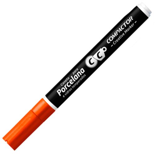 Marcador-de-Porcelana-3.0mm-Creative-Marker-Laranja-Compactor