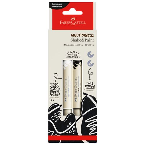 Marcador-Artistico-Multimark-Faber-Castell-Preto-e-Branco