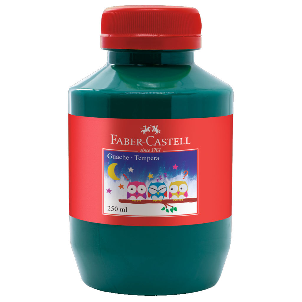 Tempera-Guache-250ml-Verde-Faber-Castell
