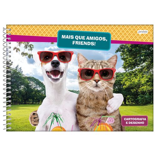 Caderno-de-Cartografia-Pet-s-Love-80-Folhas-Jandaia