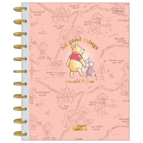 Caderno-Universitario-10-Materias-Pooh-Tilidisco-Tilibra