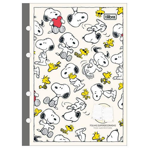 Bloco-para-Fichario-Colegial-Snoopy-80-Folhas-Tilibra