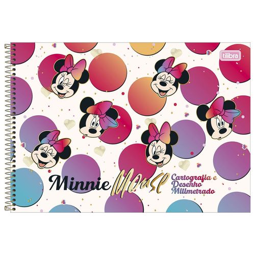 Caderno-de-Cartografia-Milimetrado-Minnie-80-Folhas-Tilibra