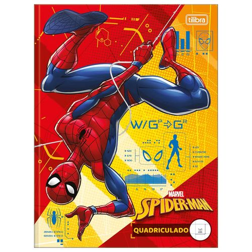 Caderno-Quadriculado-Homem-Aranha-40-Folhas-Tilibra