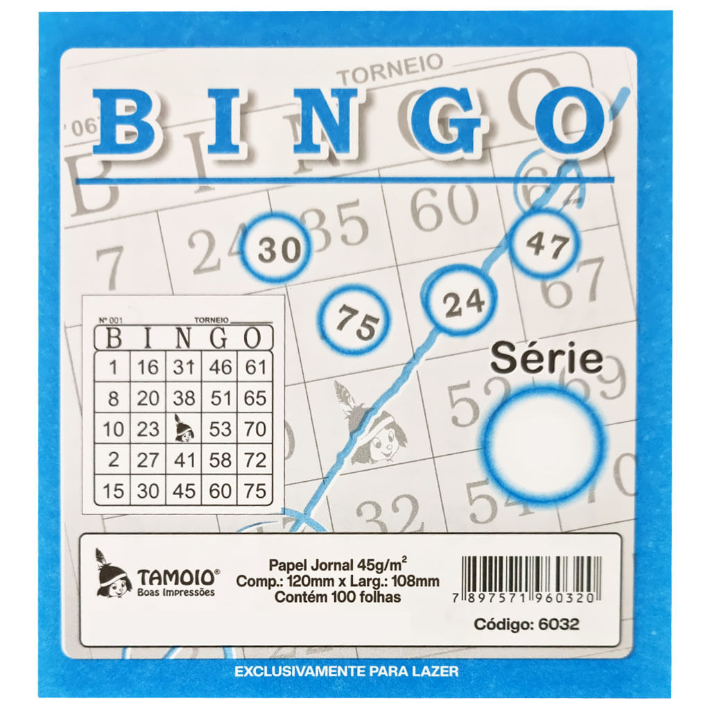 Bingo-Tamoio-Azul-100-Folhas-15-Unidades