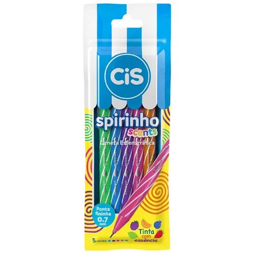 Caneta-Esferografica-Cis-0.7-Spirinho-Scents-5-Unidades