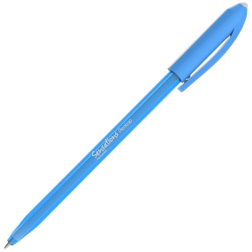 Caneta-Esferografica-0.7mm-Pentop-Sensations-Azul-Claro-Newpen