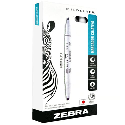 Caneta-Marca-Texto-Mildliner-Cinza-Zebra-12-Unidades