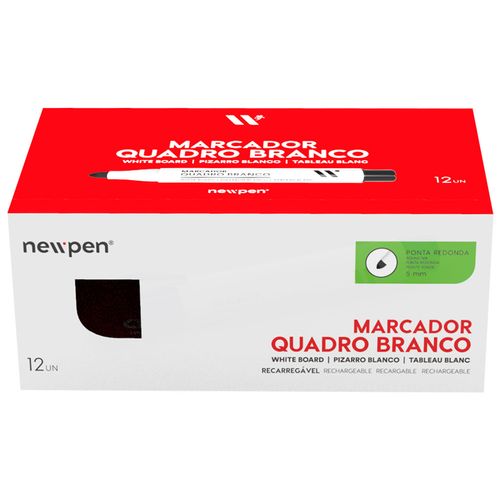 Marcador-de-Quadro-Branco-Preto-Newpen-12-Unidades