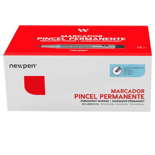 Marcador-Pincel-Permanente-Vermelho-Newpen-12-Unidades