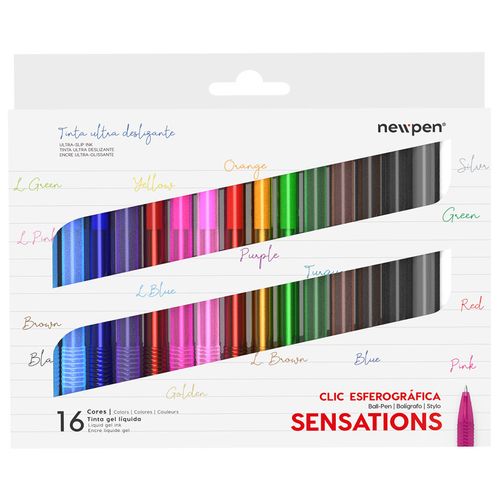 Caneta-Esferografica-0.7mm-Clic-Sensations-Newpen-16-Unidades