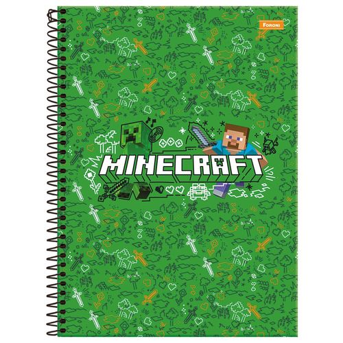 Caderno-Universitario-10-Materias-Minecraft-Foroni