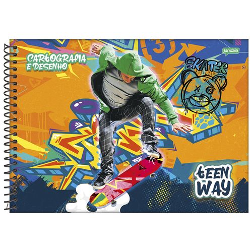 Caderno-de-Cartografia-Teen-Way-96-Folhas-Jandaia