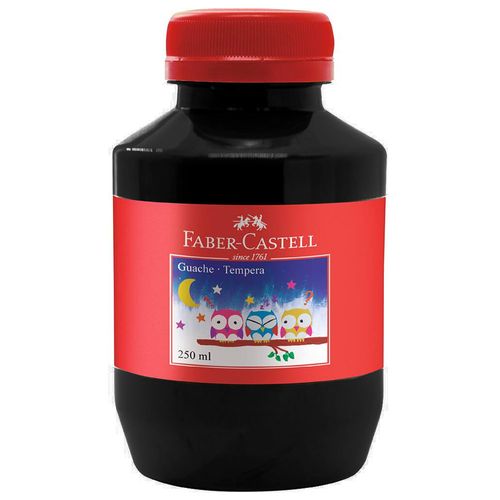 Tempera-Guache-250ml-Preto-Faber-Castell